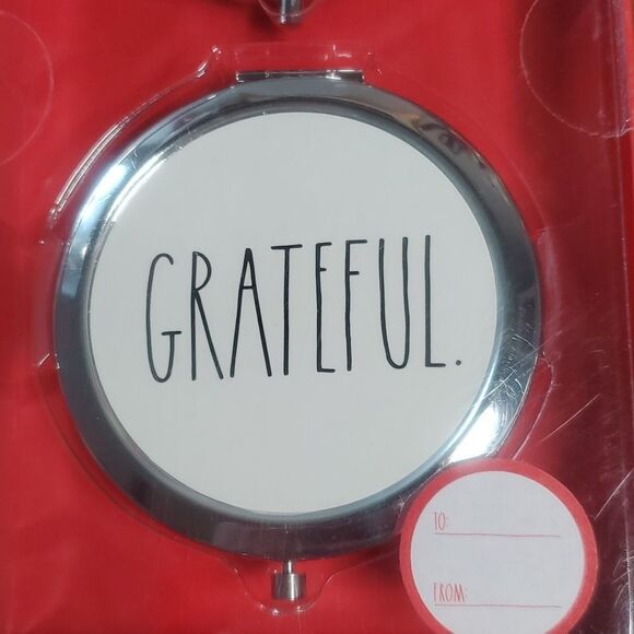 NEW Rae Dunn Compact Mirror & Pill Box Gift Set Blessed & Grateful - Picture 4 of 9